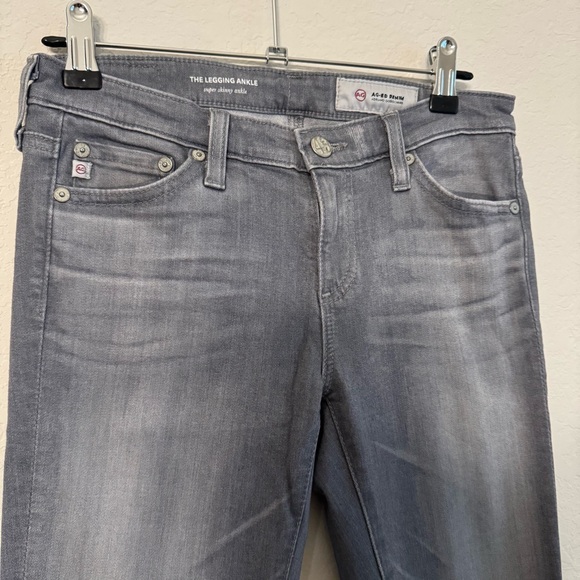 AG Adriano Goldschmied Legging Ankle Gray Super Skinny Jeans 25 - Picture 3 of 6